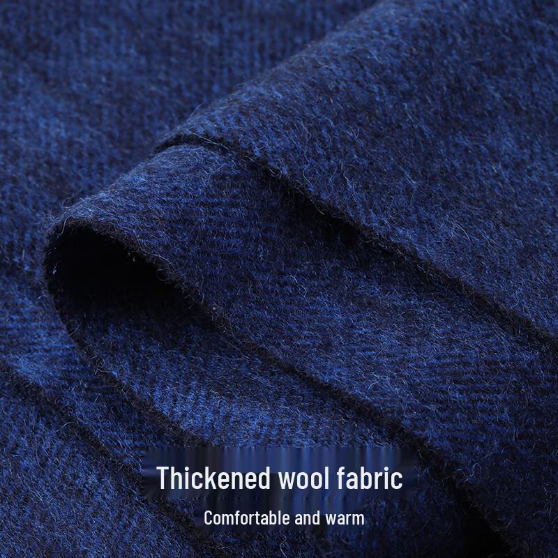 Hengyuanxiang Herren Streifenschal aus Wolle und Kaschmir