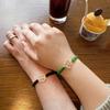 Four-leaf clover knot lucky couple friendship string bracelet (2 colors)