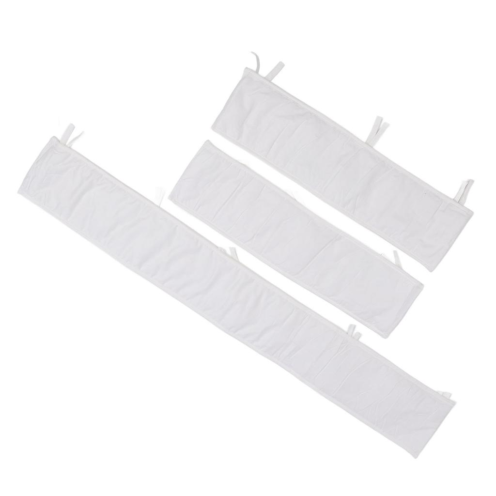 3 ks Bavlněný chránič postýlky pro miminko Měkký nárazník Dětská protikolizní zábrana Jednobarevná dělená postel