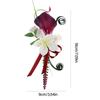 Realistic Silk Calla Boutonniere Breast Flower for Men Women Realistic Floral Brooch Multipurpose Wedding Supplies