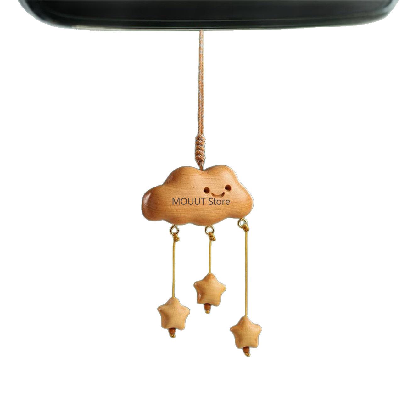 

Cliff Cypress Solid Wood Cloud of Interior Decorations Ensure Safety for Couples Hanging Pendant Ornament Gifts for family