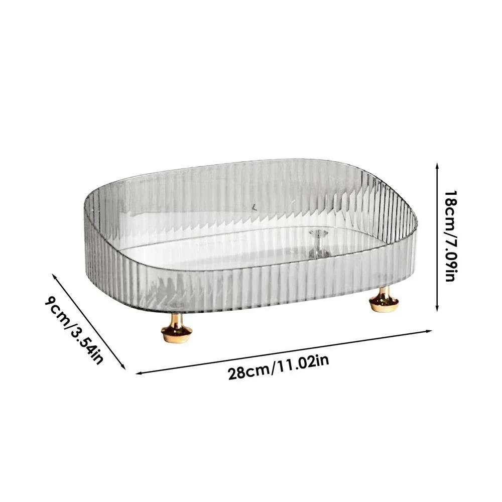 Makeup Perfume Organizer, Bathroom Vanity Tray, Decorative Dresser Tray, Countertop Organiser Tray for Cosmetic, Sundries