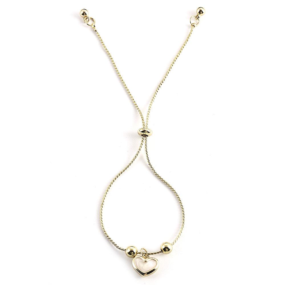 

Милый корейский браслет с жемчугом и персиковым сердечком - модные, нишевые, чисто белые украшения для девочек золотой