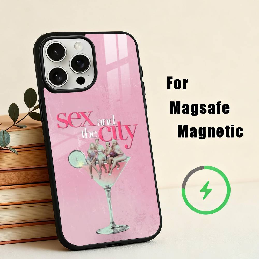 S-Sex and the City Phone Case For iPhone17,16,15,14,13,12,11 Plus,For Magnetic Wireless Charge Cover