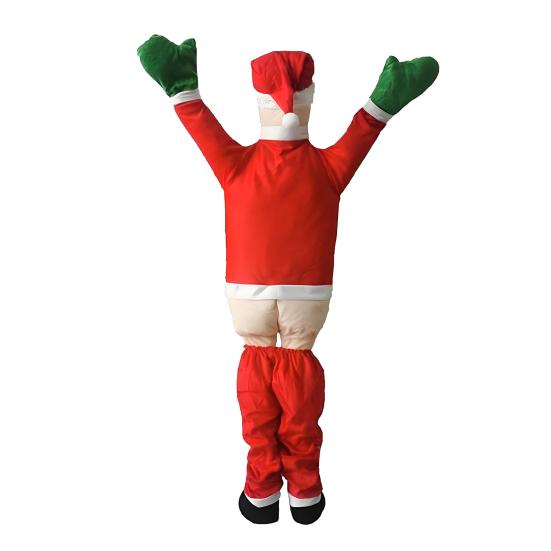 Large Christmas Santa Claus Ornaments Cute Climbing Santa Hanging Decoration for Outside Roof Window Wall Decor