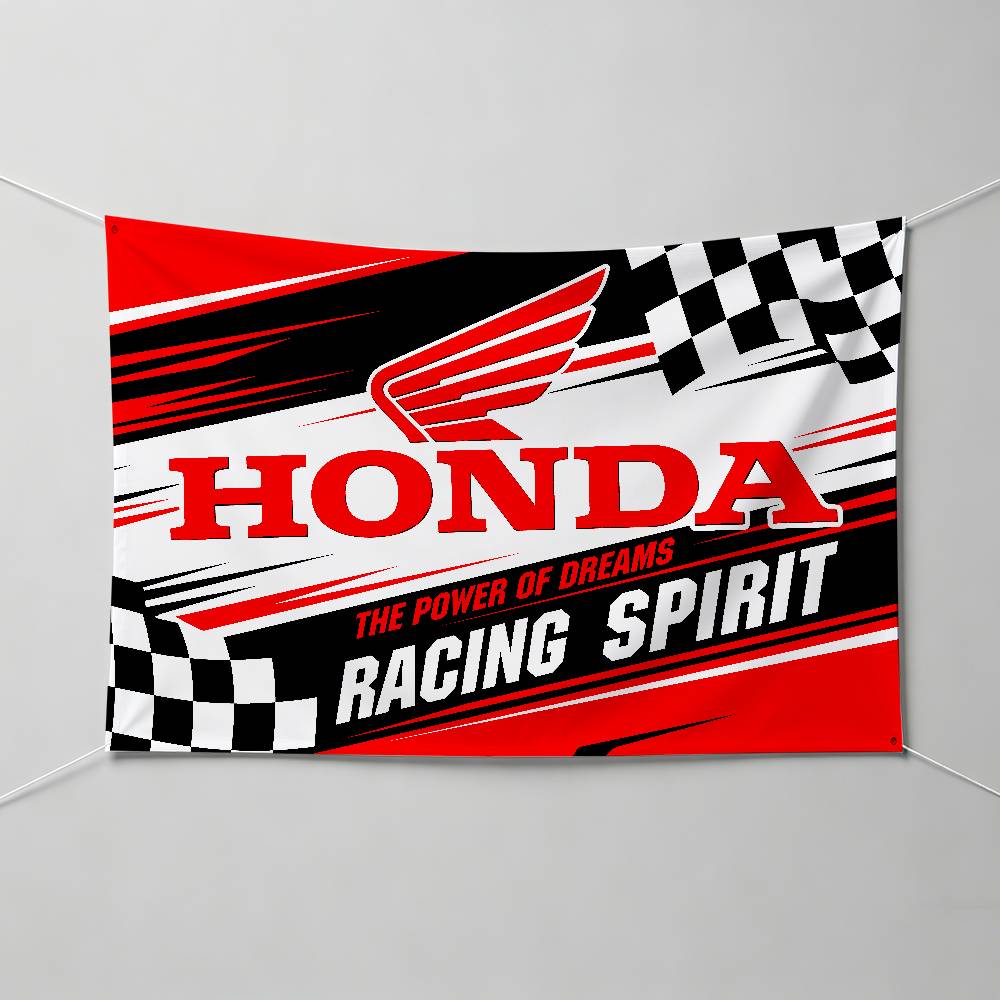 FOR HONDA MOTORCYCLE Decorative Flag Waterproof Fade Resistant Polyester Indoor Outdoor Hanging Flag XL0