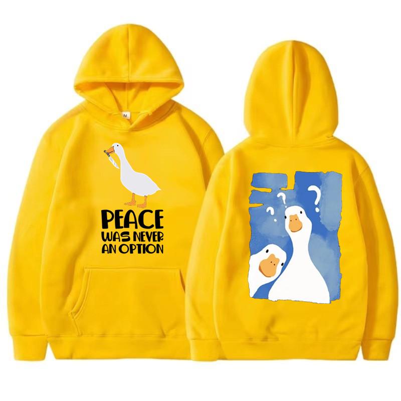 Fashion Male and female couples Cute duck print Hoodie Casual Hoodies Pullovers Sweatshirts Men's Color Hoodies