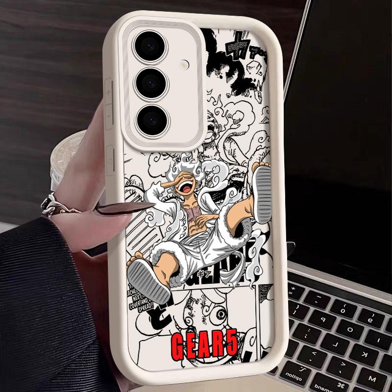 Ones Pieces Nika Phone Case For Samsung S26 S25 S24 S23 S21 S20 Ultra Monkey D Luffy Sun God For Galaxy S25 24 FE S26 Plus Cover