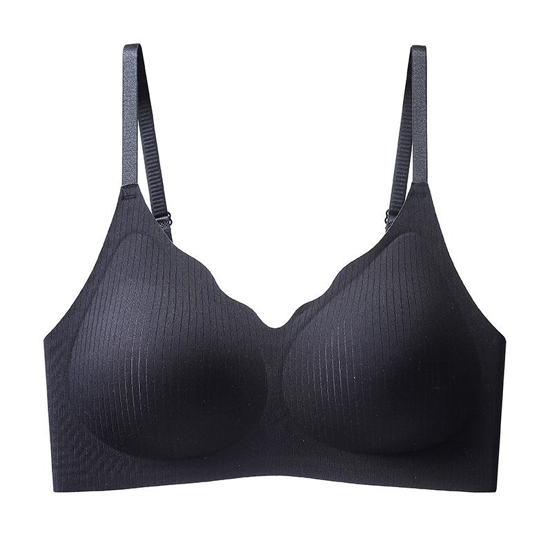 Summer seamless underwear women's small breasts gather and show big new breasts anti-sagging no steel ring bra