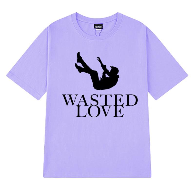 Austria Eurovision Song Contest 2025 JJ T Shirt Unisex Wasted Love Printed Short Sleeve T-shirts Men Women 100% Cotton Clothing