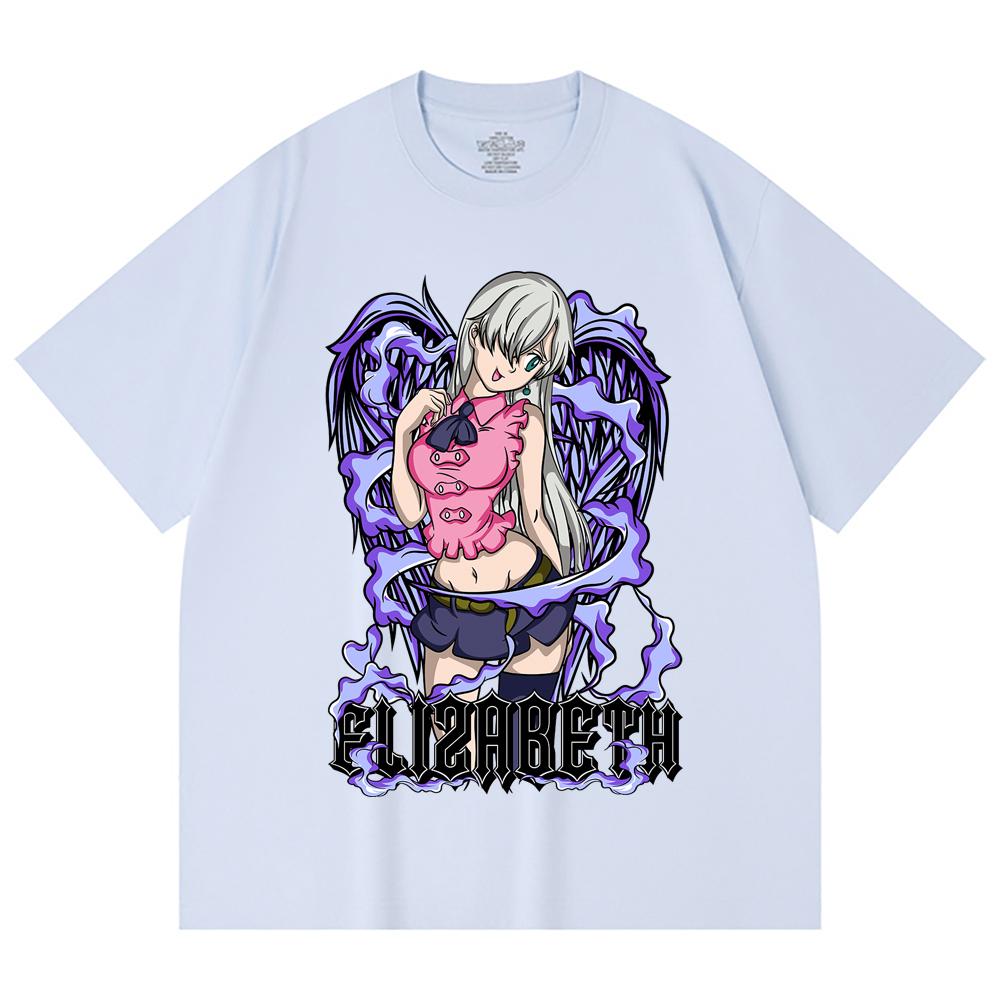 230 Gsm 100% Cotton Seven Deadly Sins V3 Elizabeth Print Unisex Heavy Cotton T Shirt