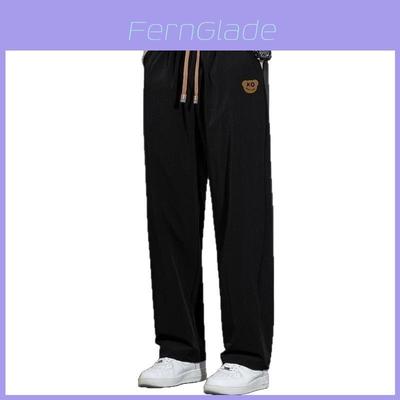 Summer Mens Ice Silk Straight Leg Pants With Quickdry Fabric For Casual Wear