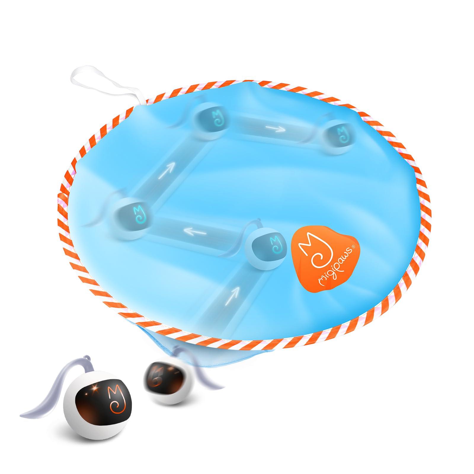 

Migi Paws Автоматическая электрическая игрушка для кошек для одиночной игры, снятия стресса, популярный инструмент для упражнений для кошек, игрушка, игра, облегчение, (Скрытый мяч, Белый) белый