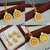 Imitation Gold Lotus Eight Treasures Rotating Pendant Necklace - Versatile Women's Court Style
