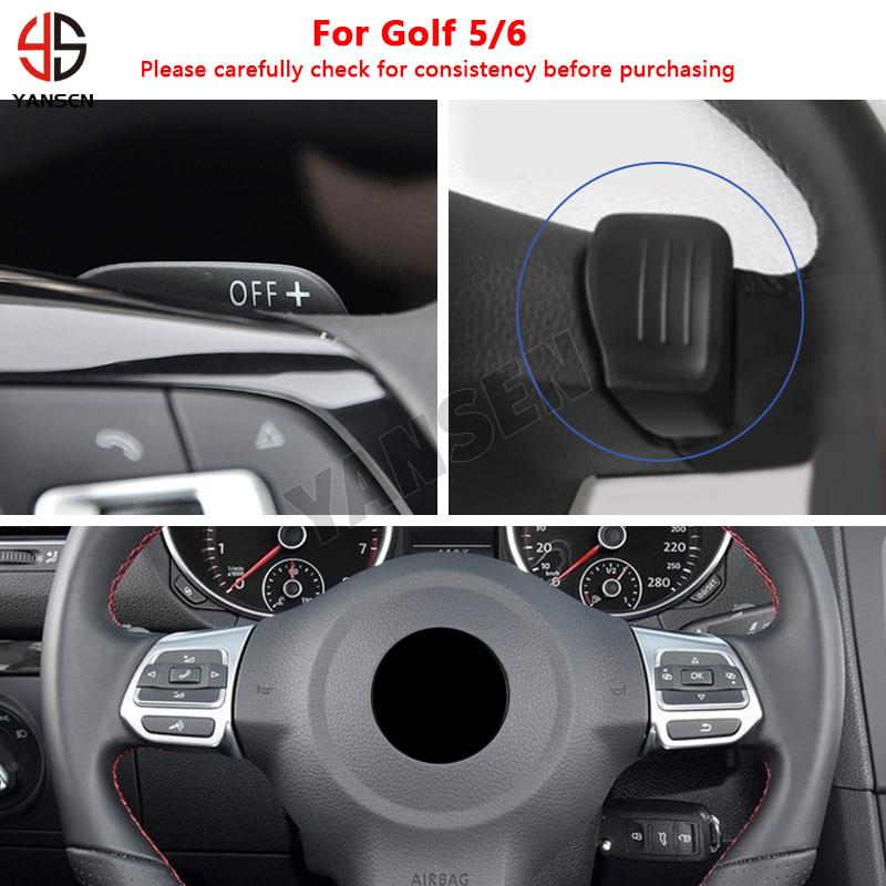 For Volkswagen VW Golf 5 6 Mk6 Mk5 Jetta GTI R20 CC R36 Scirocco Polo Carbon Fiber Wheel Shift Paddle DSG Extension Accessories