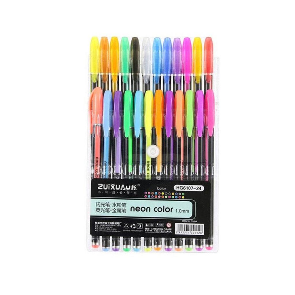 Glitter Gel Pen Set Coloring Art Books Crafting Doodling Drawing 2ml