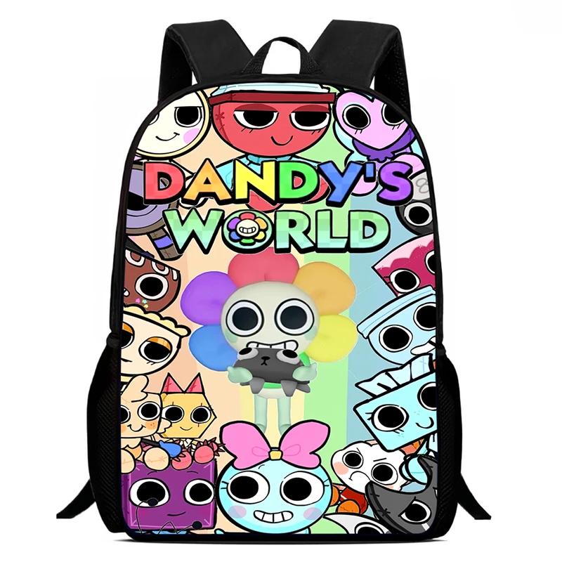 Cartoon Dandy Printed Child School Backpack with Lunch Bags Pencil Bags for Age 4-10 Kids,Light Weight Bookbags for Boys Girls