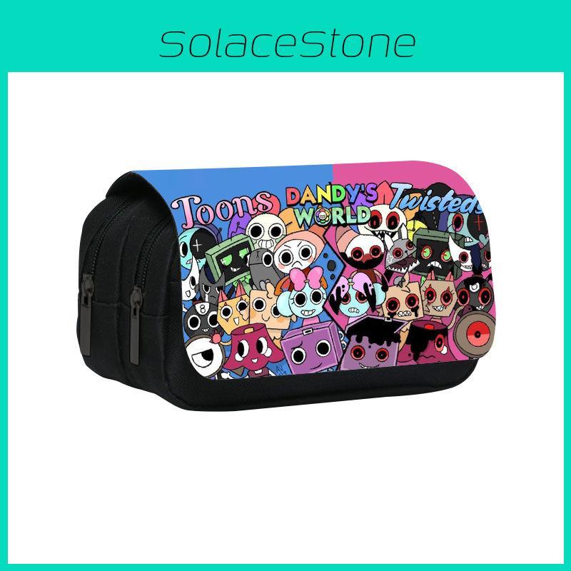 Dandys World Sunflower Design Nylon Pencil Case With Two Layers For School Use