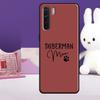 Cartoon Doberman Dog Case For Oppo A57 A77 A76 A16 A96 A17 A18 A60 A80 A40 A38 A58 A78 A98 A94 A74 A54 A15 A5 Pro