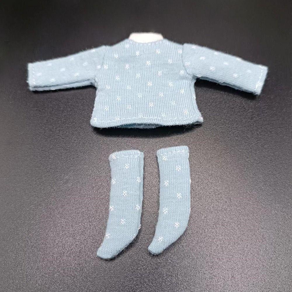 Dolls for 1/11 OB11 Doll Doll Cotton T-shirt DIY Doll Clothes Doll T-shirt Socks Cotton Dot Blouse