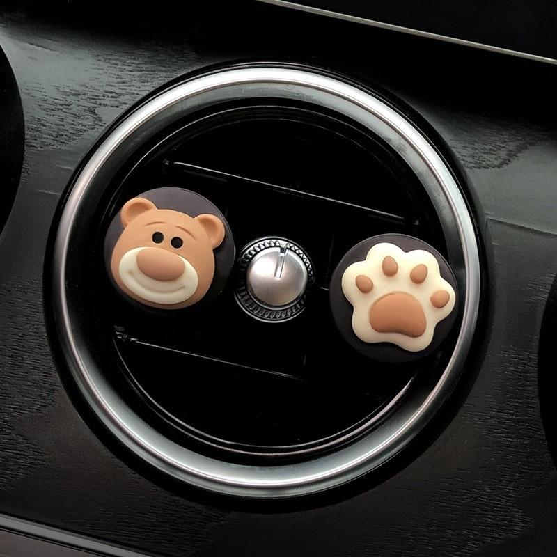 White Bear Brown Paw Set Aromatherapy Clip Car Ornament Decoration Accessories