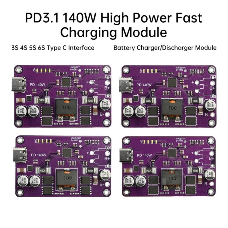 140W PD3.1 Fast Chargers Module Liions Battery Chargers/Discharger Module for Highly Power Devices