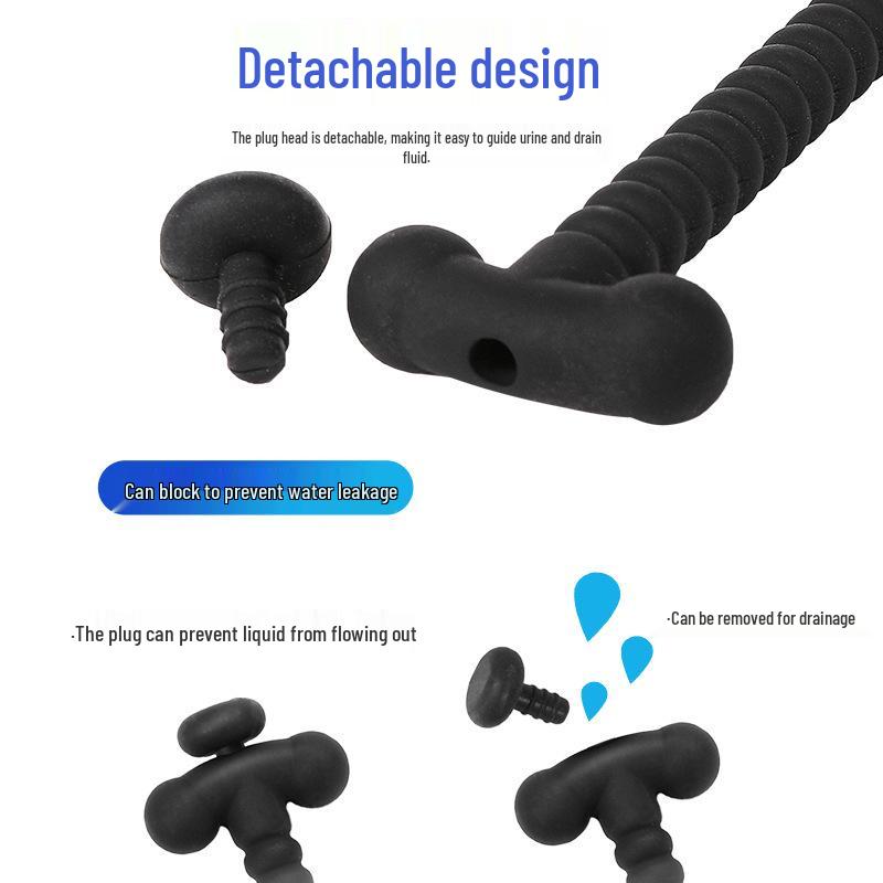 Threaded Silicone Catheter for Men, Urethral Stimulation, SM Play