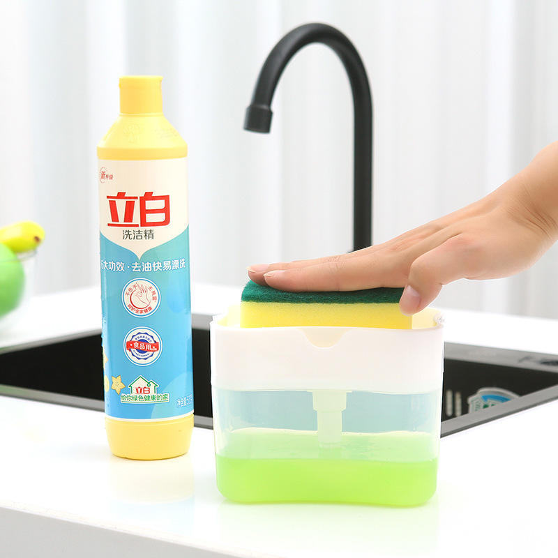 New Automatic Soap Dispenser Bottle for Liquid Soap Kitchen Sponge Soap Dispenser Ditchen Sponge Dispenser Manual