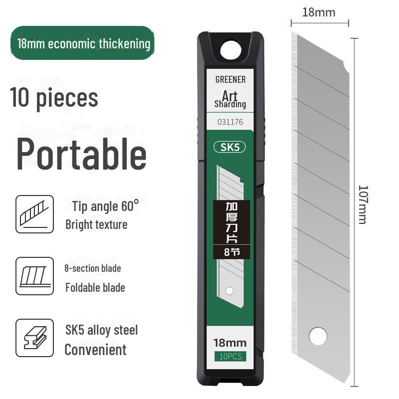 Green Forest Heavy-Duty All-Steel Utility Knife: Industrial-Grade, Thickened, Durable, Large Wallpaper & Paper Cutter