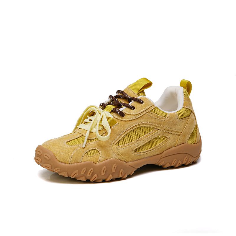 

Ретро Де Сюнь Обувь на платформе для женщин Новая тонкая модель Спортивный и повседневный стиль 40 жёлтый