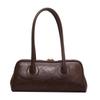 Classic Leather Handbag, Retro Simple Shoulder Underarm Bag, Elegant Stylish Baguette Tote Bag for Women Everyday Collocation