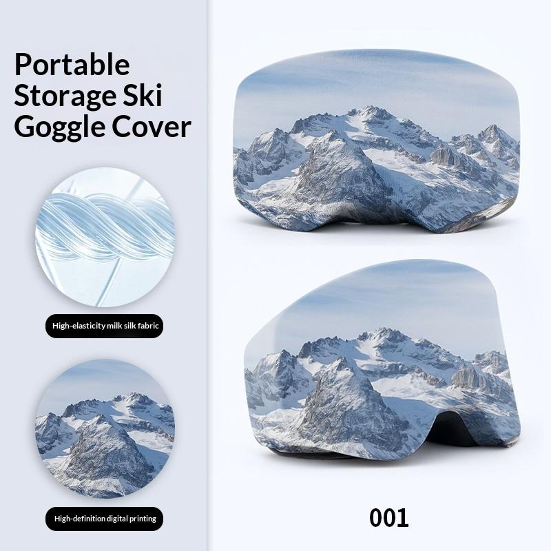 Portable Ski Goggle Case - Stretchable Protective Cover for Scratch & Dust Protection, Travel Storage Bag for Snow Sport Glasses