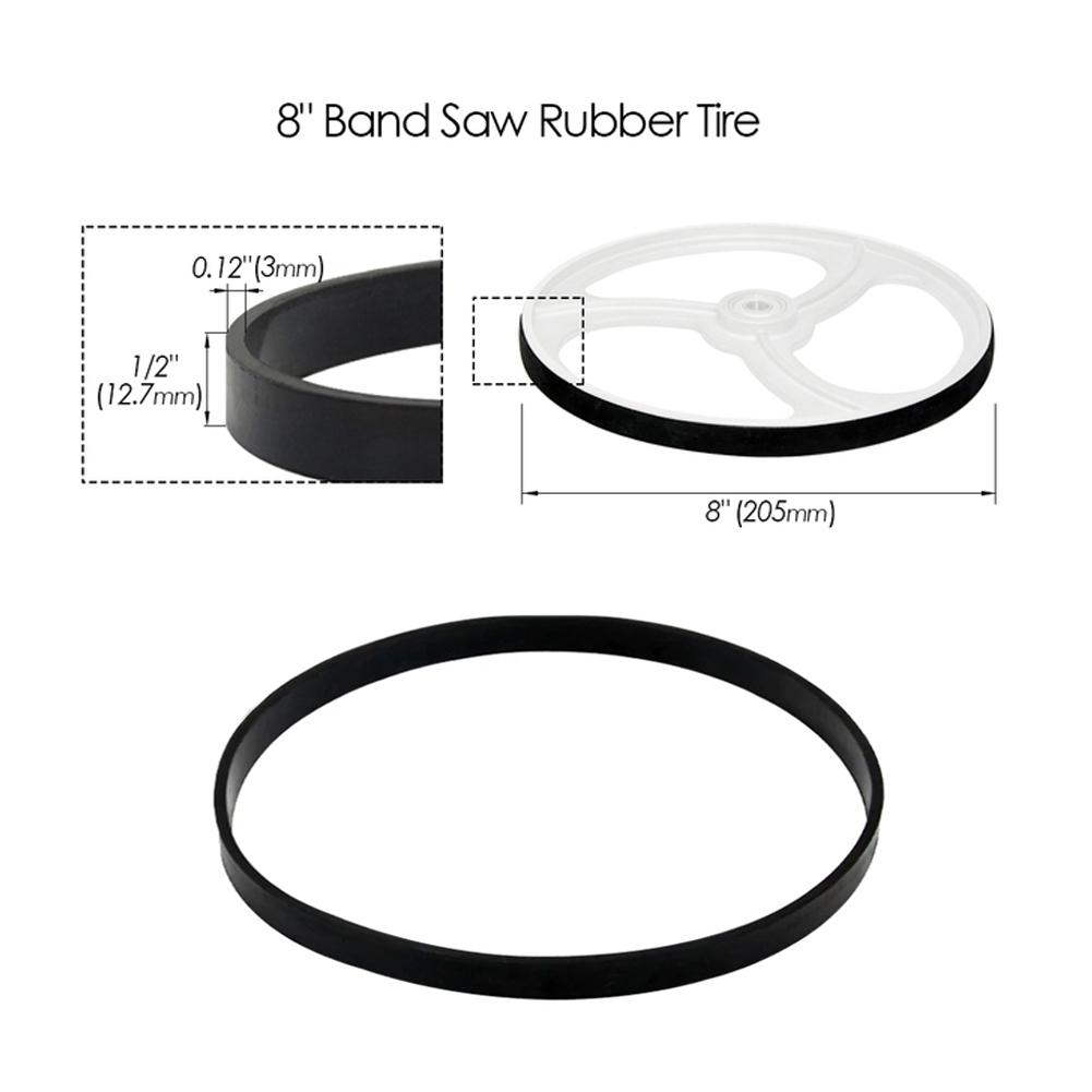 

WoodWorking Band Saw Scroll Wheel Rubber Band Saw Scroll Wheel Anti-Slip Anti-Noise Rubber Ring Woodworking Replace Spare Parts