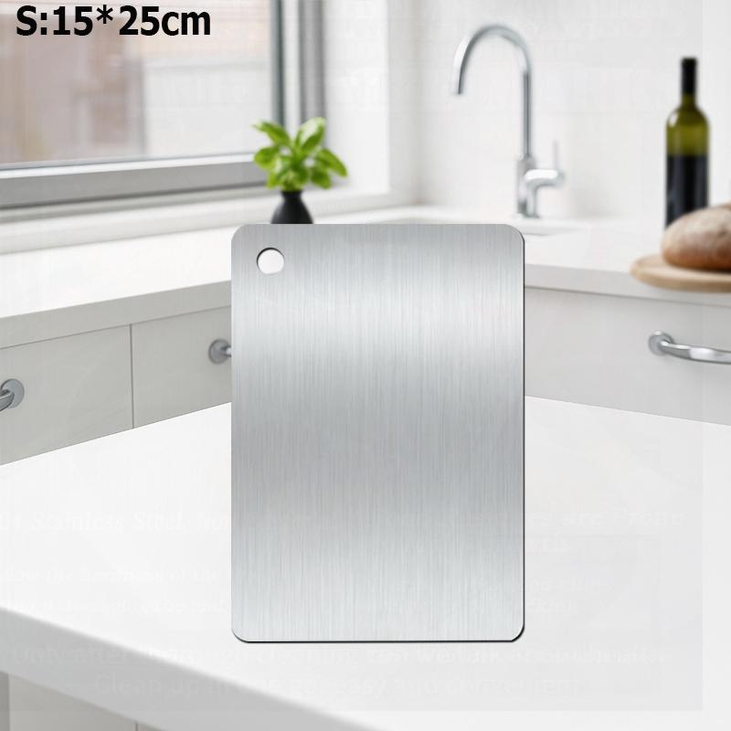 

WXCOO 304 Stainless Steel Cutting Board Food Grade Thicken Chopping Boards Anti Slip Double Sided with Juice Grooves