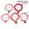 Ingemark 5Pcs/Set Christmas Sweet Romantic Red Heart Pendant Bracelets for Women CCB Elastic Chain Bangle New Year Party Jewelry