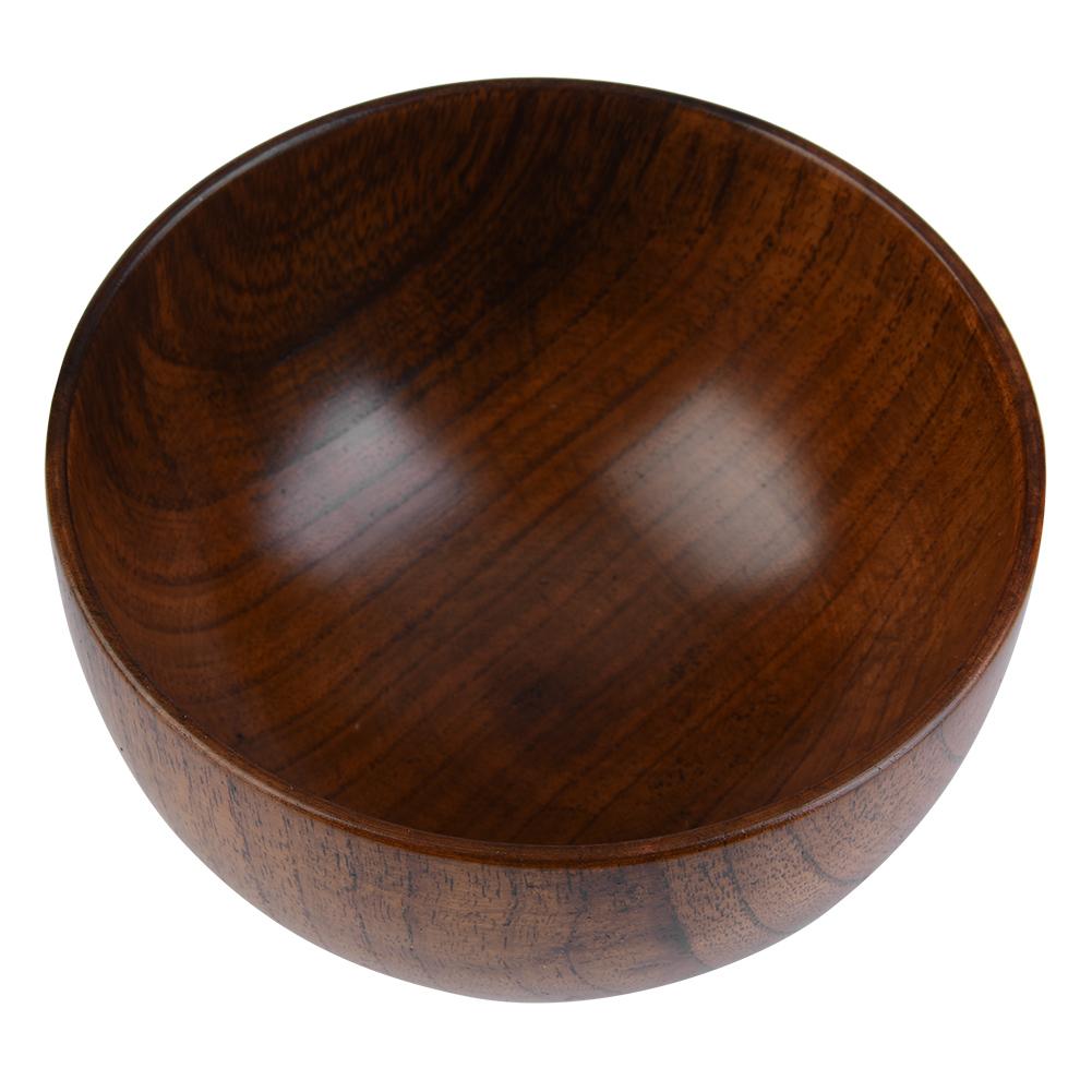Child Kid Natural Wooden Handmade Bowl Food Container Heat resistant Tableware (11cm)