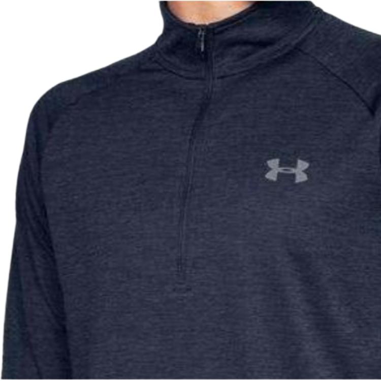 Under Armour Tech Half-Zip Running Training Long Sleeve T-Shirt Men Tops Academy-Blue 1328495-409