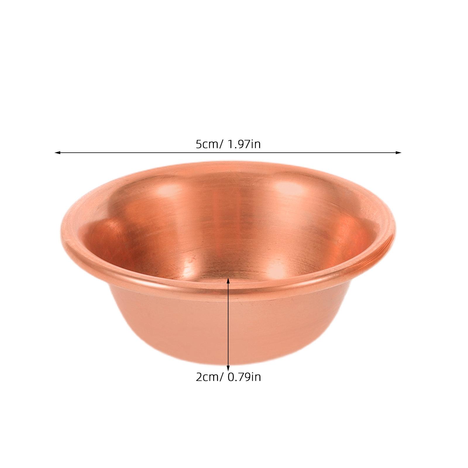 8pcs Tiny Brass Bowls Buddhist Water Offering Bowls Copper Offering Cup for Holy Water Mini Brass Buddha Cups for Rituals Temple розового золота