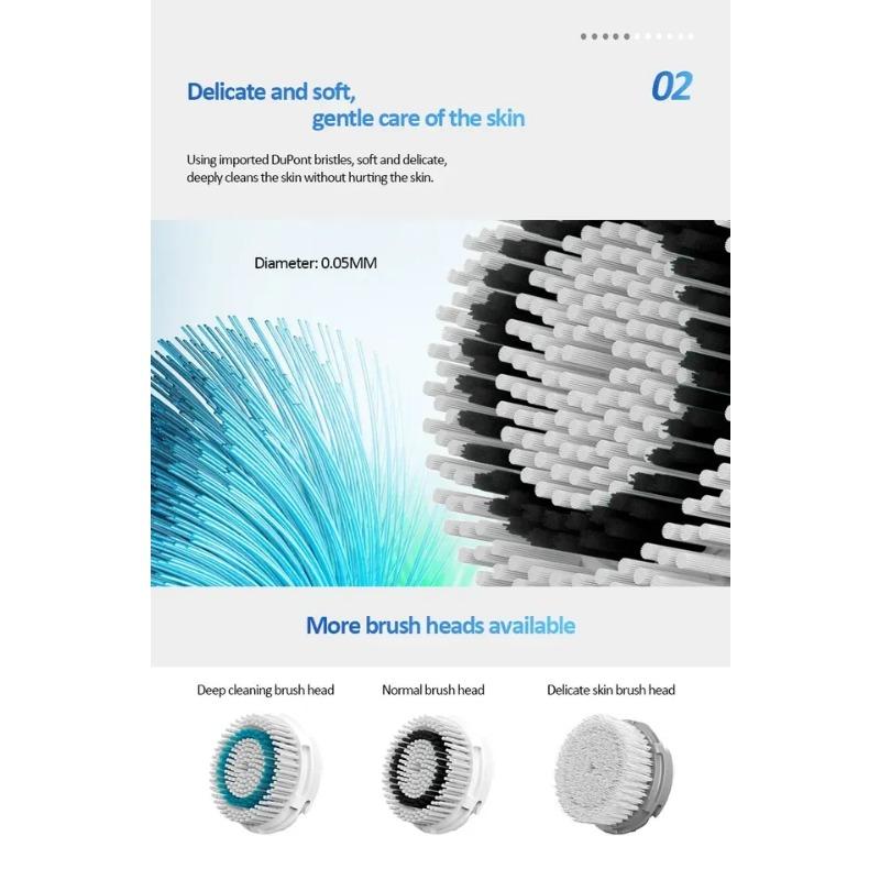 New Ultrasonic Cleansing Brush  Vibrating Face Wash Brush Remove Blackheads From Acne Skin Care Beauty Equipment and Tools