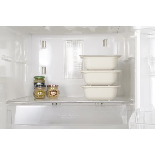 Richell Colander & Vat Rectangle M with Lid, Ivory