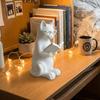 Artistic Cat Sculpture Plastic Glasses Cat Statue Cute Desktop Statue  Desktop Decor