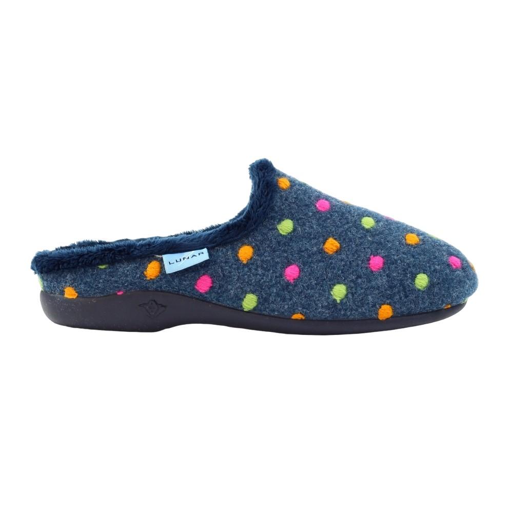 Lunar Womens/Ladies Peanut Mule Slippers