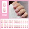 Press On Nails Rose Fake Nails Squoval Glue On Nails Glossy Acrylic False Nail Full Cover Stick On Nails for Womens