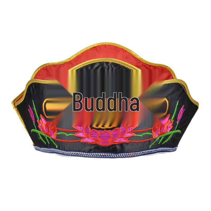 Solemn Monk Robes: Five-Buddha Hat, Tang Monk Hat, Dharma Master Hat, Vairocana Hat, with/without Top for Performance Acting.