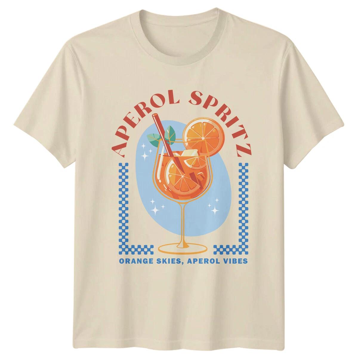 Aperol Spritz Cocktail Orange Skies Aperol Vibes Mens T-Shirt Womens Tee Graphic XXXL