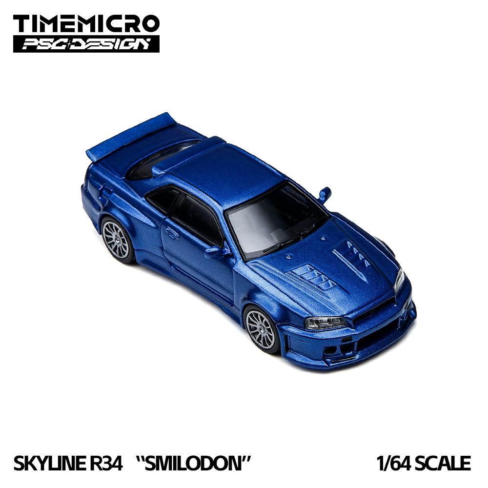 *Vor*-Timemicro1:64 1:64 Twin Blue R34 Rwb 964 Diecast Mini Auto Set Hobby Sammlerstück Szene Display Spielzeug