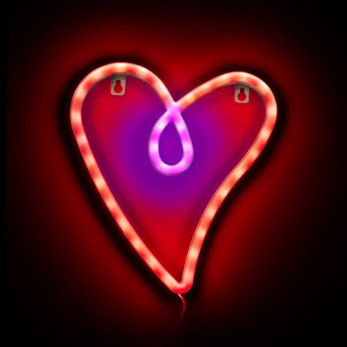 LED Battery-Powered Wall Light (Heart)