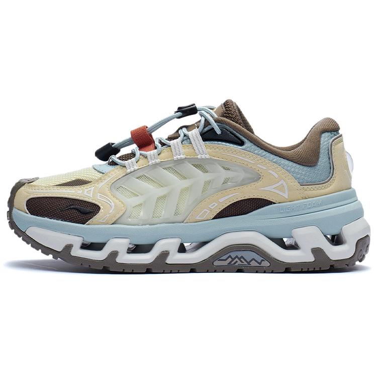 

New LINING Mountains Running Shoes Women s Low top Sunlight Yellow/Misty Gray Green AGLR294-2 37