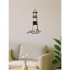 Modern Metal Lighthouse Wall Art Sculpture Waterproof Rustproof Decor for Living Room Bedroom Bathroom Outdoor Christmas Gift