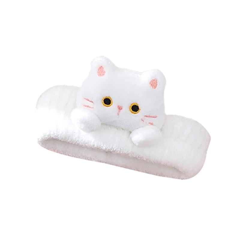 

Spa Headband For Washing Face, Cute Hair Band For Shower Yoga Beauty Skincar Party, Soft Fluffy Makeup Headband белый